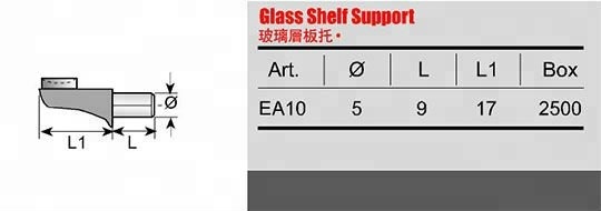 Nickel Plated Zinc Alloy Glass Shelf Clamp Bracket for 5/6mm Glass Shelves Support