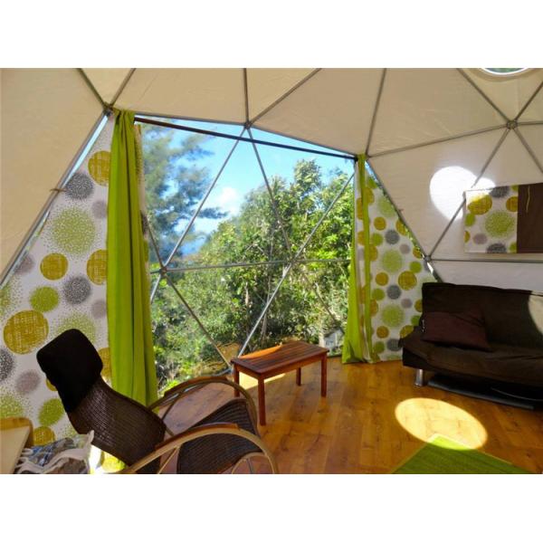 7m Geodesic Glamping Dome Tent Hotels PVC Cover With Insulations Facility