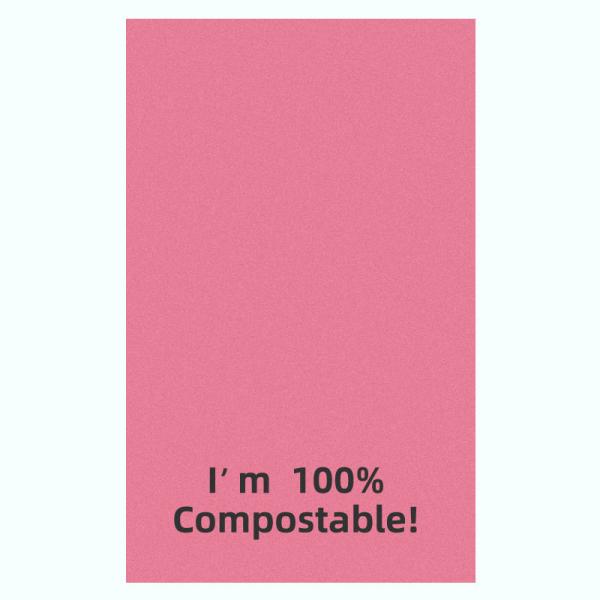 Nontoxic Compostable Shipping Bags Waterproof Practical Pink Black Color