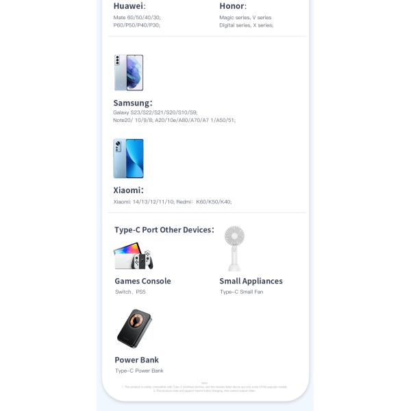 USB A To USB C Magnetic Cables Fast Charging 100W ES-X56 Series