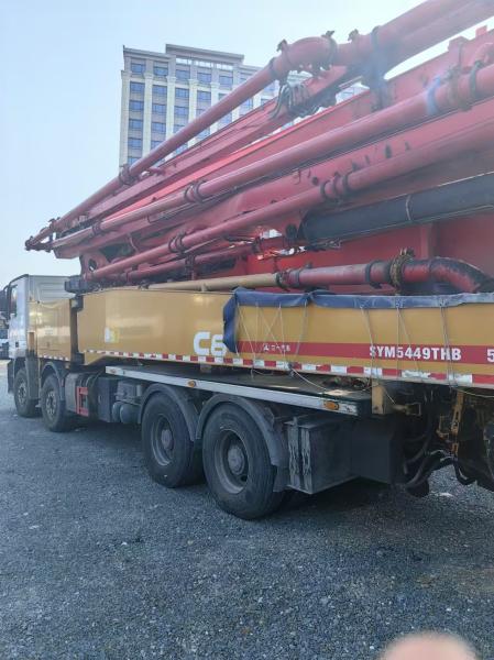 2019 SANY 56m Used Concrete Pump Truck Benz Chassis For Building Equipment