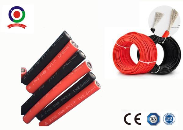 10mm2 Solar Cable 1000V AC 1.5KV DC XLPE Insulation 7.4mm OD