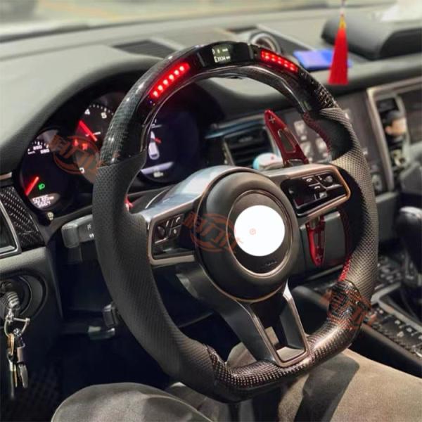 P-orsche C-a-yenne Steering Wheel P-a-namera M-acan 7-18 9-11 Modified With Carbon Fiber