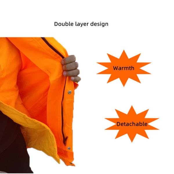 Winter Cycling Reflective Safety Clothing Sanitation Work Clothes Oxford Fabric