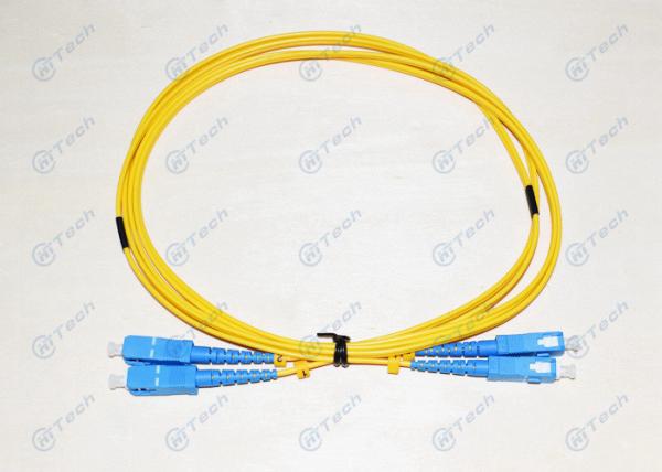 Low Toxicity LSZH SC To SC Single Mode Fiber Cable Duplex 9/125μM Polishing Type UPC