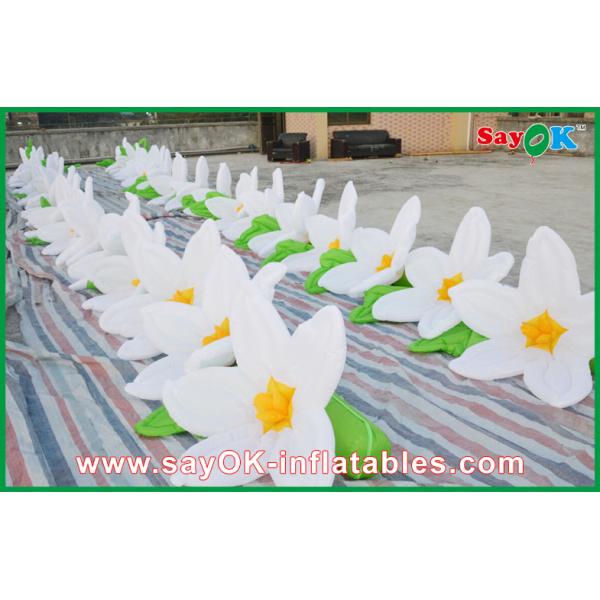 Ткань Оксфорда украшения освещения цепи белого цветка раздувная для Wedding украшения