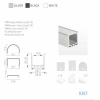 Cuatom 1m 2m 3m a enfoncé le radiateur imperméable de profil en aluminium de LED
