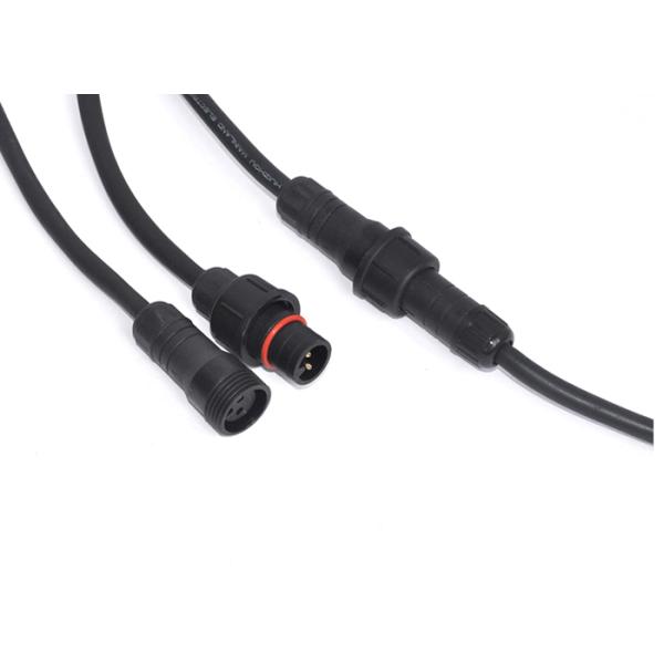 3 Pins Waterproof Cable Connector Outdoor Led Lighting Male Female Connector