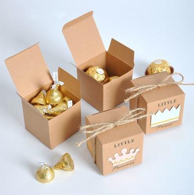 CMYK Kraft Paper Candy Chocolate Truffle Packaging Small Cardboard Gift Boxes