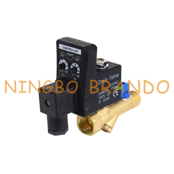 Air Compressor Auto Drain Solenoid Valve With Timer 1/4'' 1/2'' 110V 220V