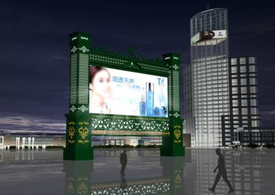 Telas video conduzidas exteriores feitas sob encomenda da parede, exposição de mensagem movente conduzida com materiais luminescentes