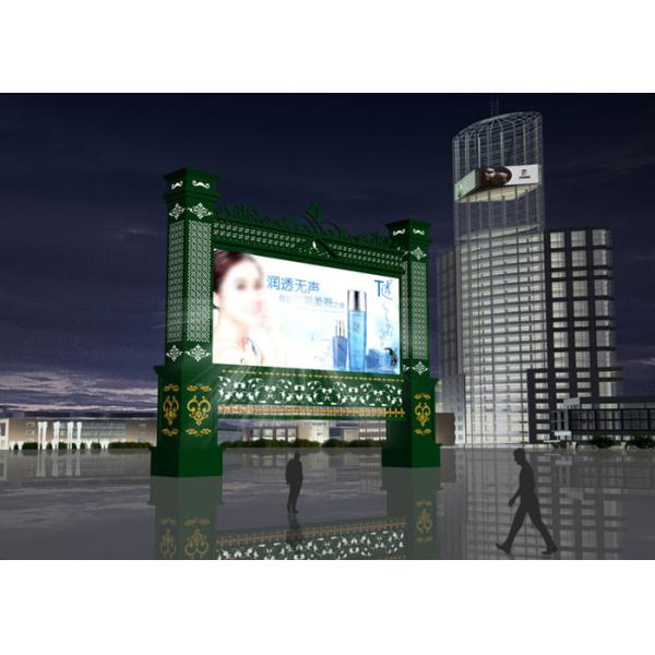 Изготовленные на заказ на открытом воздухе видео- экраны приведенные стены, Мовинг показ сообщения приведенный с светоиспускающими материалами