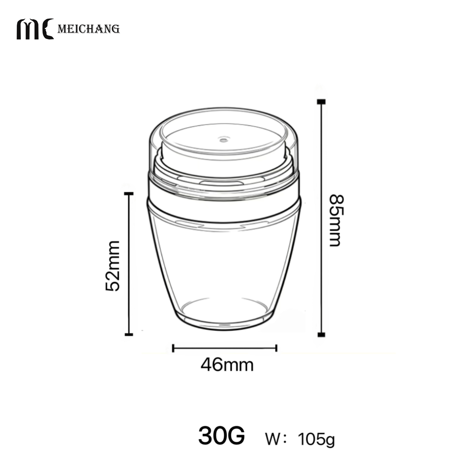30ml Wine Jar Shaped Airless Pump Bottle with Vacuum Protection for Skincare and Hair Care