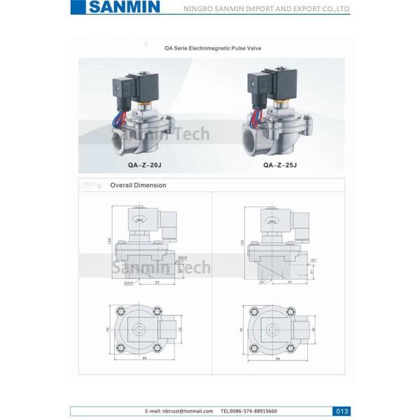 Sanmin QG - Y - двойная диафрагма 89S 102SA, погруженная в воду электромагнитный импульсный клапан, пылезащитный клапан