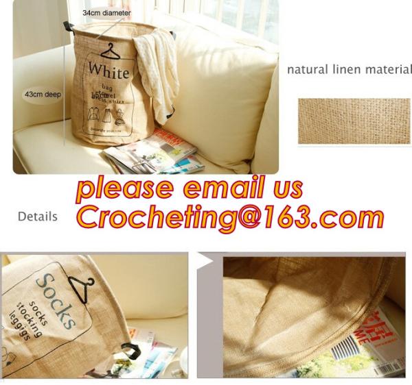 Jute Dirty clothes basket Foldable Dirty Clothes Washing Laundry Basket, Picnic Basket, Clothes Jute Basket, Food Storag