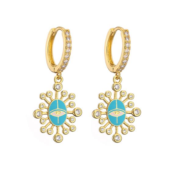 Bohemian Turkish Evil Eye Earrings