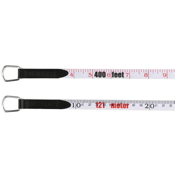 Arpenteurs bleus de cas mesurant la bande, ruban métrique ouvert de fibre de verre de bobine 400 pieds