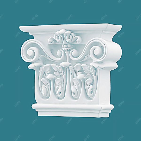 GT-5007 Roman Column Pilaster Pu Exterior Columns Molds Cement Concrete House Moulds Decoration Flat Corbel Design Pillars