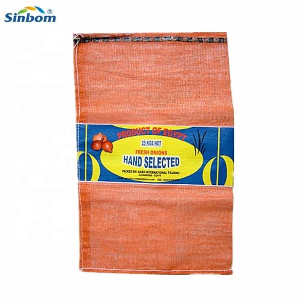 46*76cm Reusable Poly Mesh Drawstring Firewood Bag for Packing Onions in Canada Size