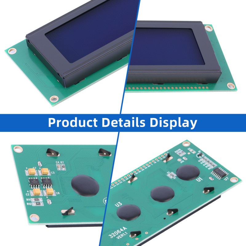 Blue Film 32064A P-1 Complete SubStitute For Atlas Air Compressor LCD KS0108 Controller