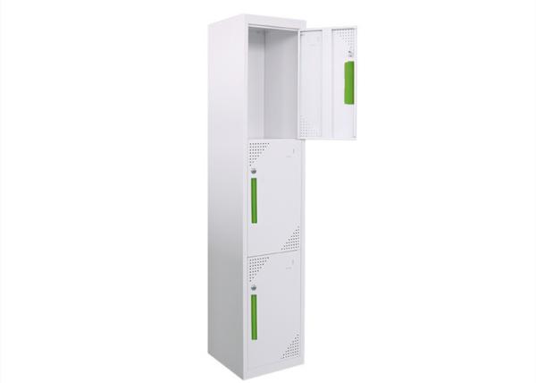 3 Door Vertical Steel Office Lockers Wardrobe Gym School Cabinet