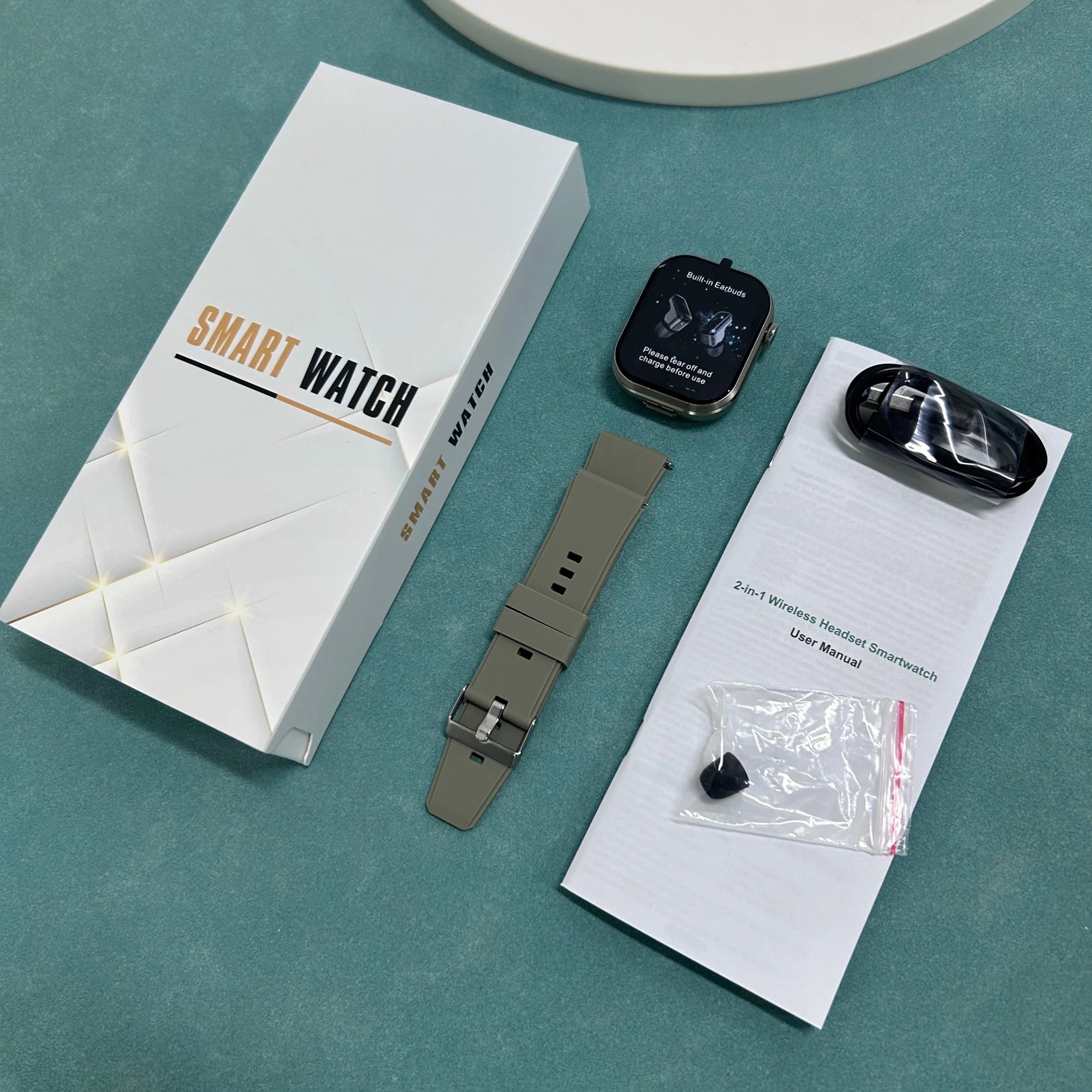 T99 TWS Smart Watch Wireless Earbuds BT5.0 Bluetooth Call IP67 Waterproof  300mAh