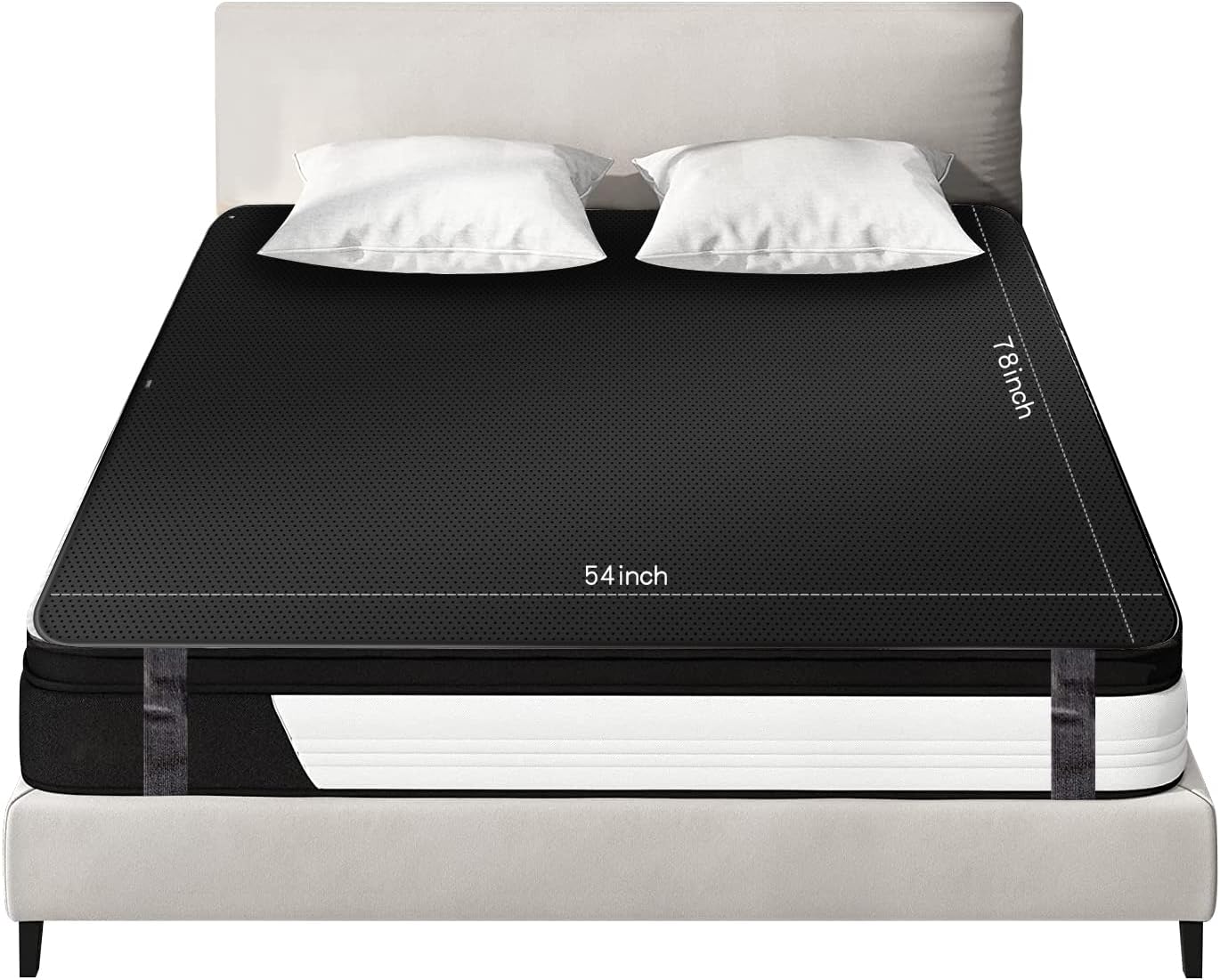 Eco-Friendly Conductive Carbon Coated Vegan Leather Grounding Pad Mattress Cover Breathable Comfortable Leather Grounding Pad