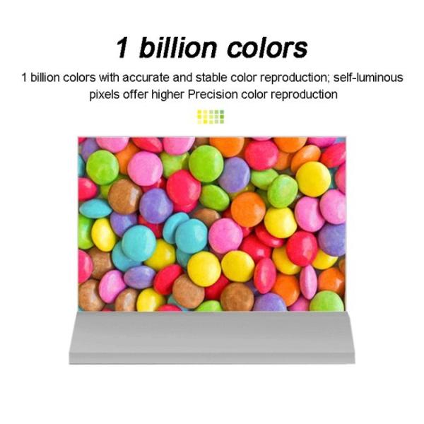4K Advertising OLED Transparent Digital Display Screen with Aluminum Alloy Frame and Pen/Finger Touch Writing Method