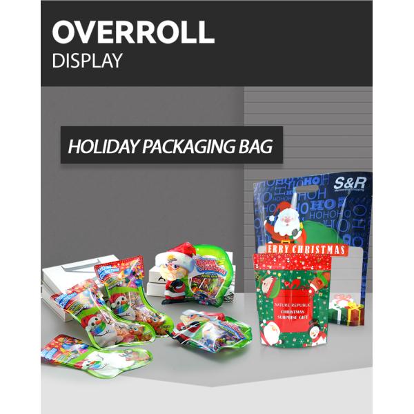 Носки рождества PE PA формируют сумки закуски упаковывая прокатали закуски пакуя мешок