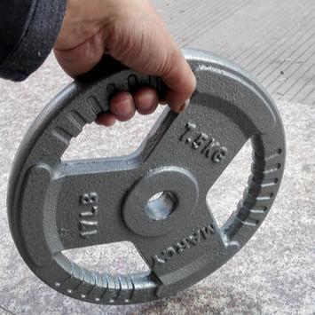 20kg Commercial Grade Tri-Grip Handles Portable Dumbbells Hammertone Cast Iron Weight Lifting Plate