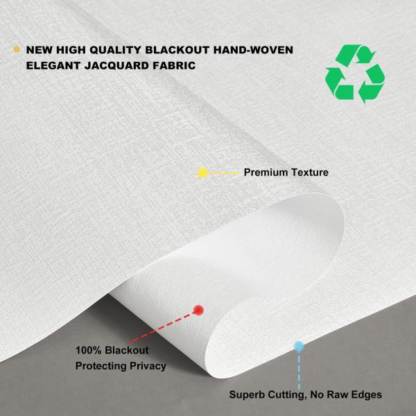 High Draping 380GSM 3M Width Jacquard Sunshade Blackout Roller Blinds Fabric for Home and Office