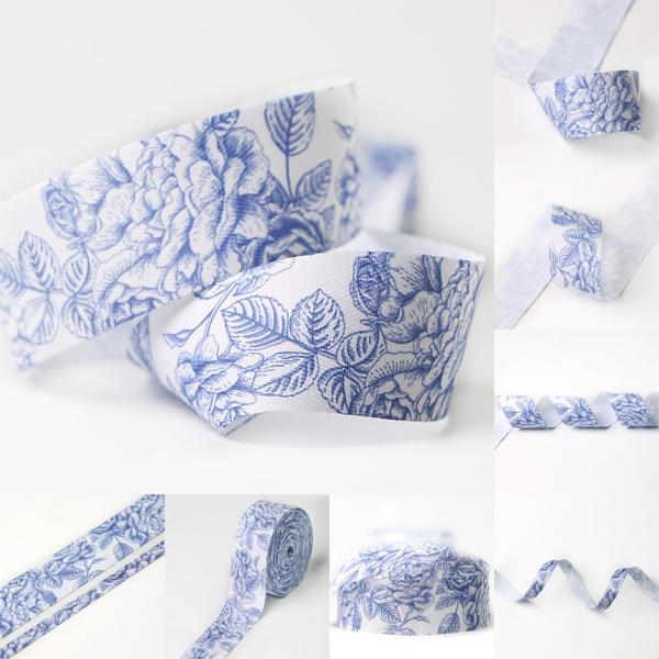 Polyester Cotton Sublimation Printed Vintage Ribbon for Eco-friendly EMS Shipping EMS