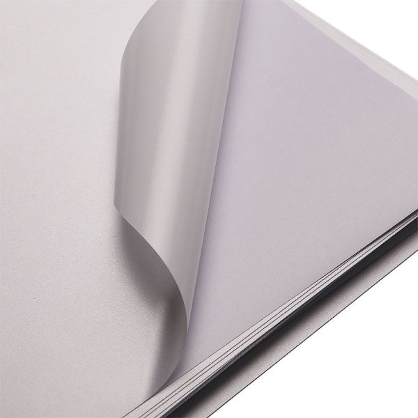 Luxurious Special Paper Self-adhesive Sticker Sheet Rough Texture Coarse Grainy Patterns Polar Ivory White Inkjet Printing A4