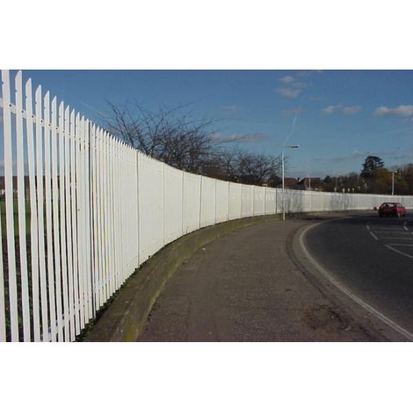 Wearproof 1.8 M Palisade Fencing , 17 Pales Galvanized Security Fencing