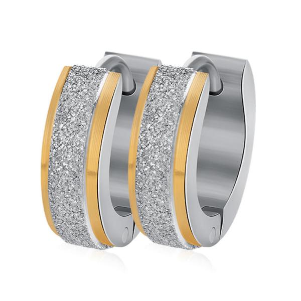 Silver Color&Gold-Color Punk Rock Stainless Steel Small Hoop Earrings for Women Wedding Party Jewelry