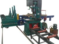Machine de scierie à ruban verticale en bois industrielle avec chariot avec tourneur de bûches hydraulique