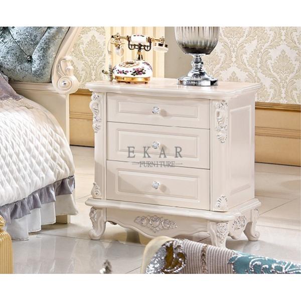 Night Stand Wooden 3 Drawer Bedside Table