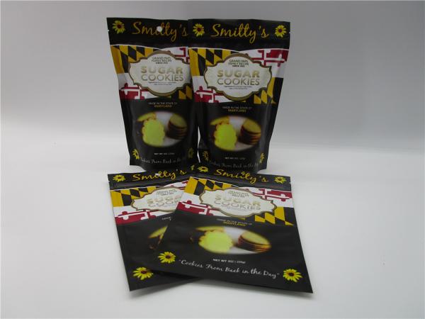 Food Grade Resealable Snack Bag Packaging , 8oz Stand Up snack packaging bags Foil Lined