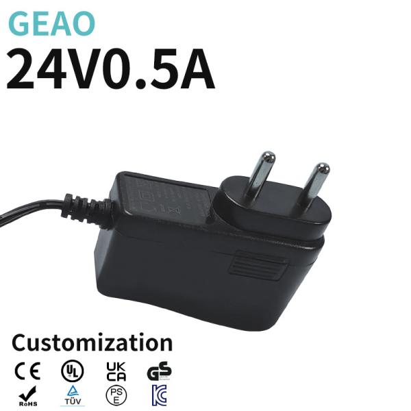24V 0.5A 12W Wall Mount Power Supply Adapters DC Jack / DC Plug