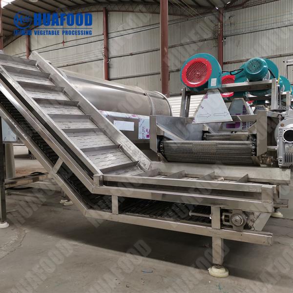 Fruit And Vegetable Juicing Production Line Dates Washing Drying Grading Line Vegetable Washer Machine