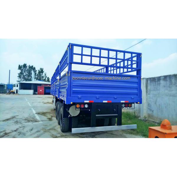 Remolque resistente 30T - 60T carga 12R22.5 de la pared lateral del remolque del tipo de columna semi semi