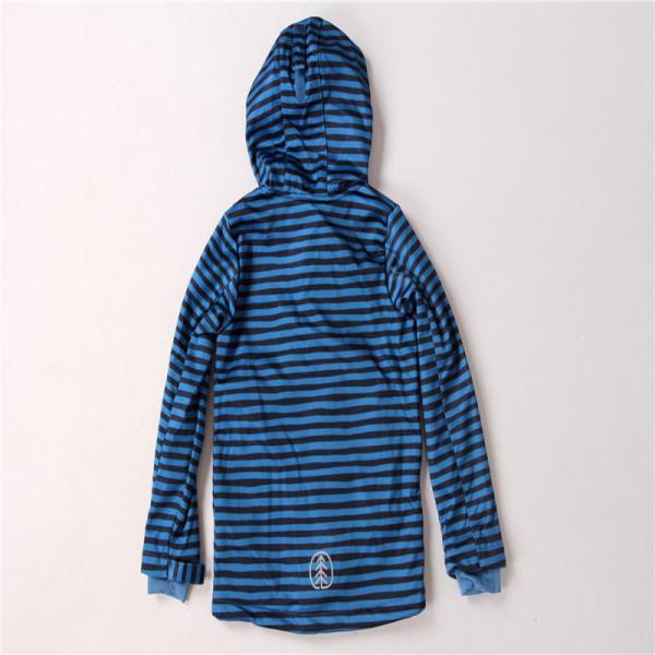 Stockpapa blue Striped Children's Winter Clothes Softshell Hooded Jacket