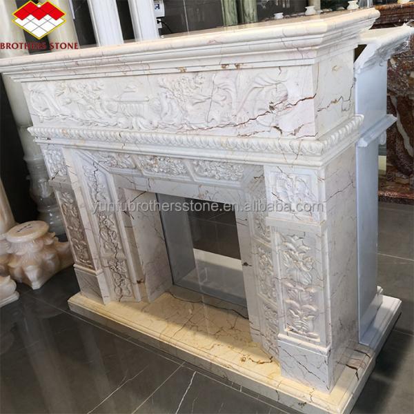 Coal Fireplaces Modern Italian Style Marble Sofitel Fireplace Mantel for Indoor Decor
