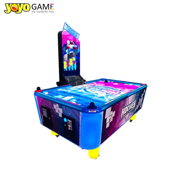 Luxury Coin Operated game Blue Air Hockey Table para clubes Hockey eletrônico para adultos