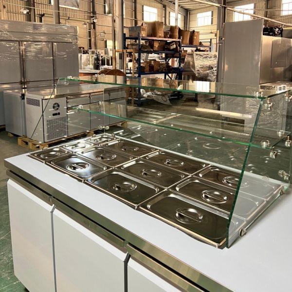 Open Top Salad Preparation Fridge Undercounter Storage Commercial for Kitchen
