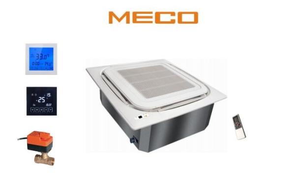 Round flow 8 way cassette type ceiling suspended fan coil unit , 1000CFM 2-TUBE chilled water fan coil units