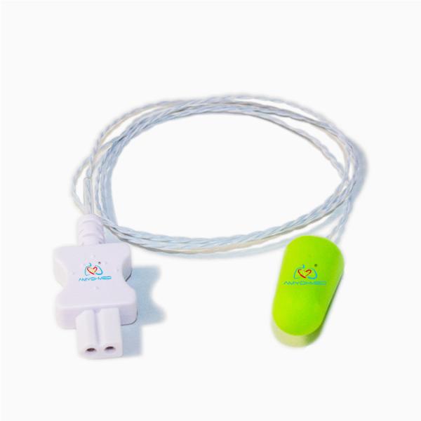 Adult Medical Temperature Sensor Ear Canal Foam Skin Temperature Probe For VR 2Pin