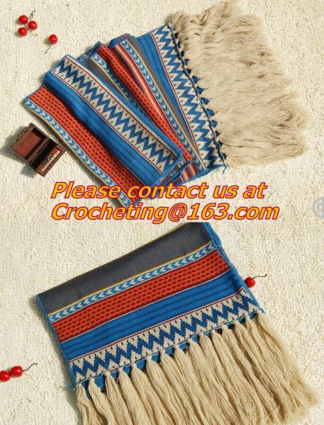 Fashion Accessory New Style Knitting Scarf Loopschal Wave Knit Scarf, Crocheted Ruffle Sca