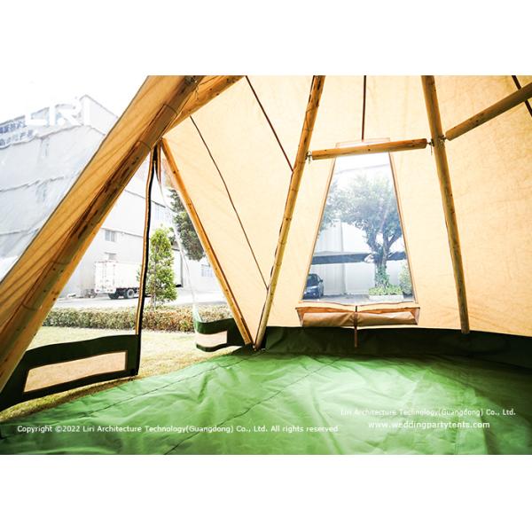 2 People Waterproof Luxury Outdoor Wooden Pole Mini Tipi Tent Family Kids Camping