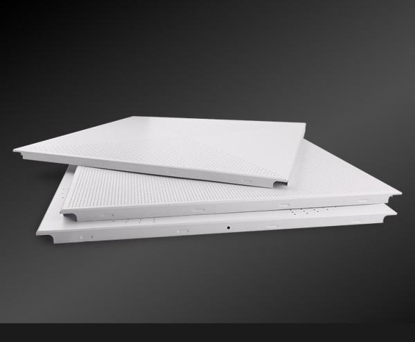 Hidden Frame Metal False Ceiling 600x600MM , Perforated Aluminum Ceiling Panels
